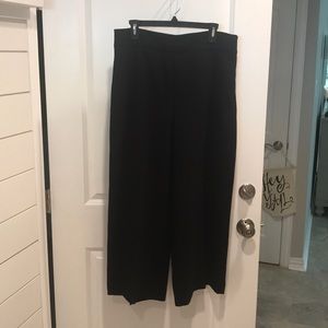 Wide Leg Black Dress Pant